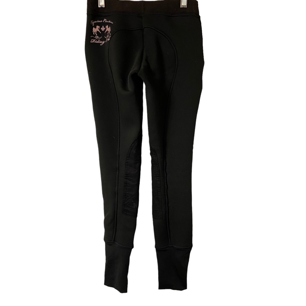 Equine Couture Pull On Knee Patch Winter Breeches Size Girls 12